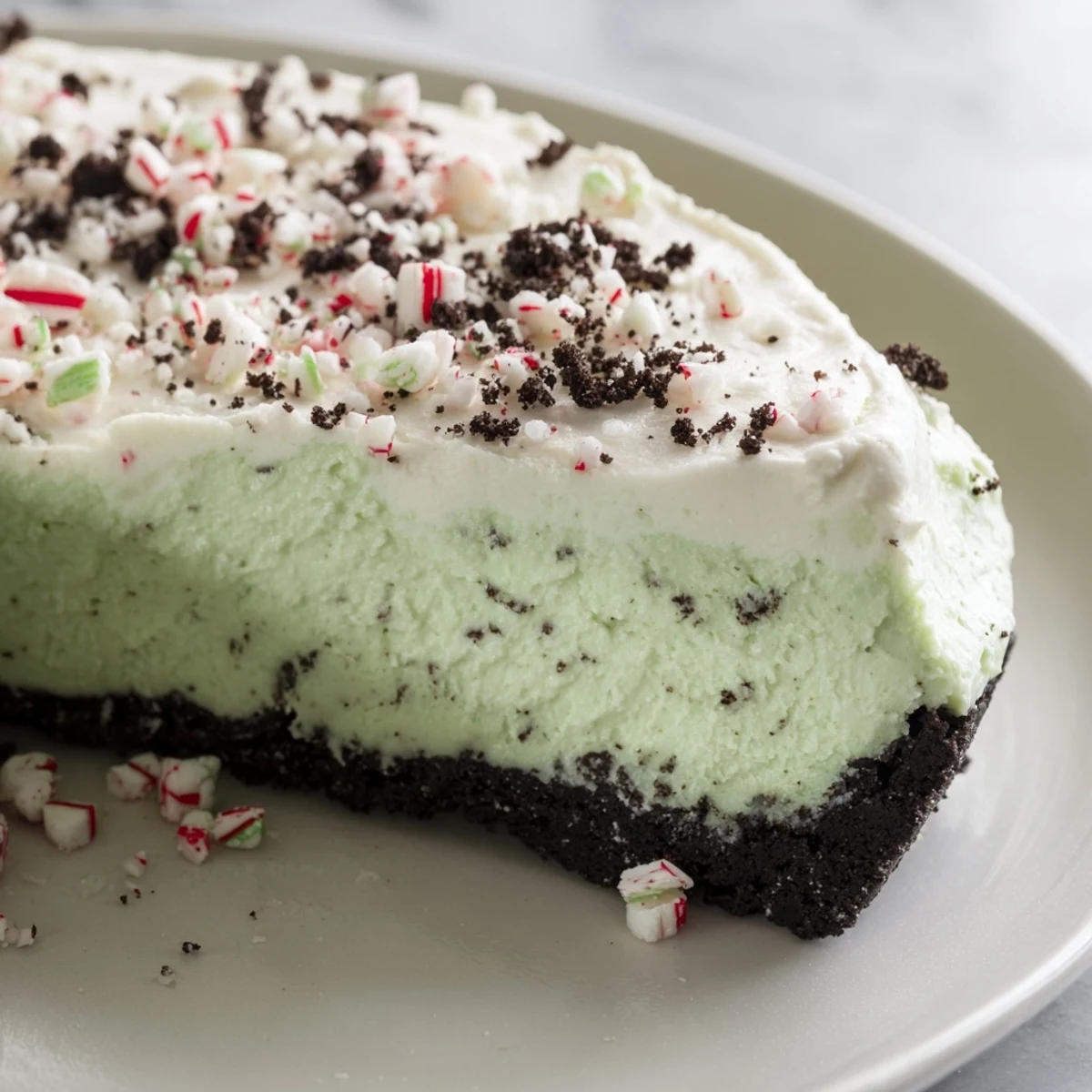 Peppermint Cheesecake Oreo Crust