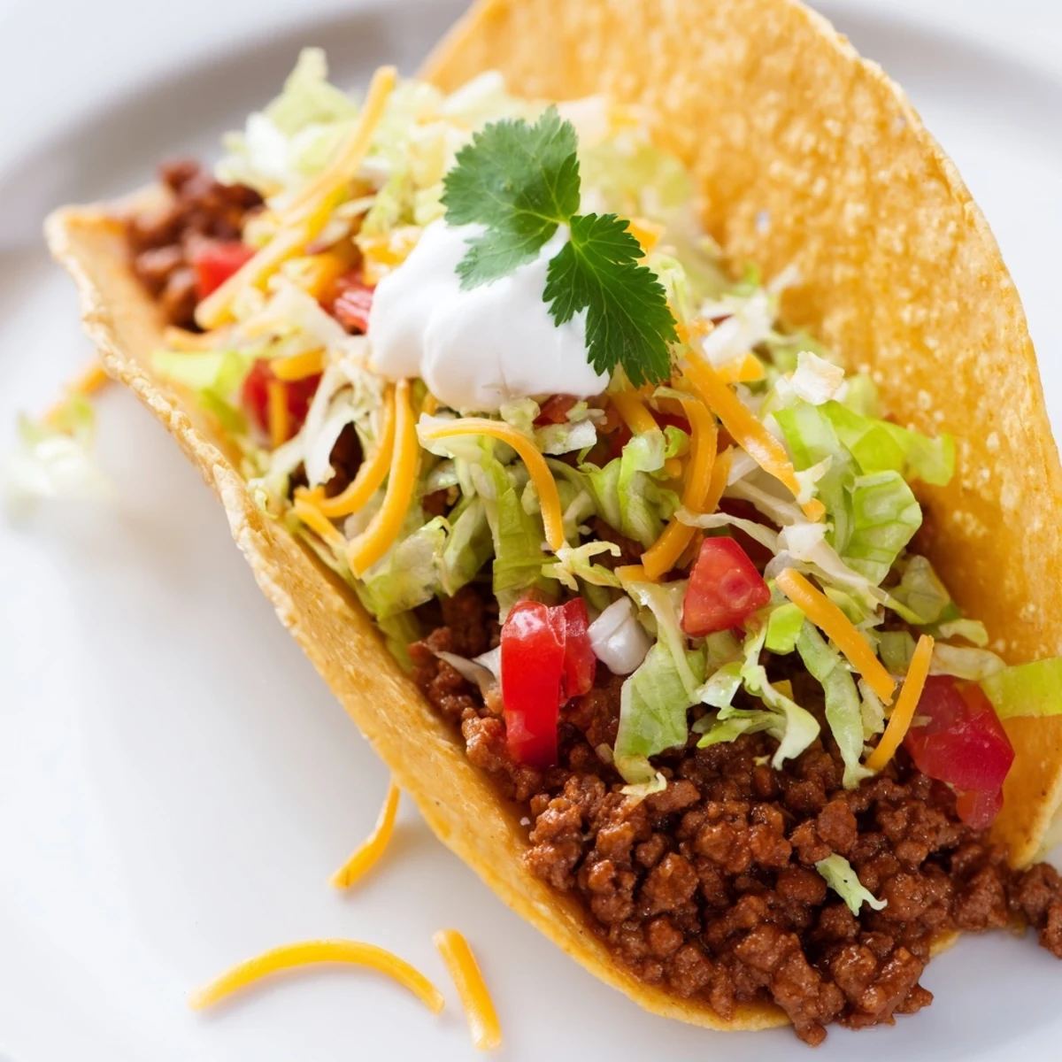 Beef Taco Night serving platter with seasoned beef, toppings, lime wedges, and Mexican lager on a rustic wooden table.