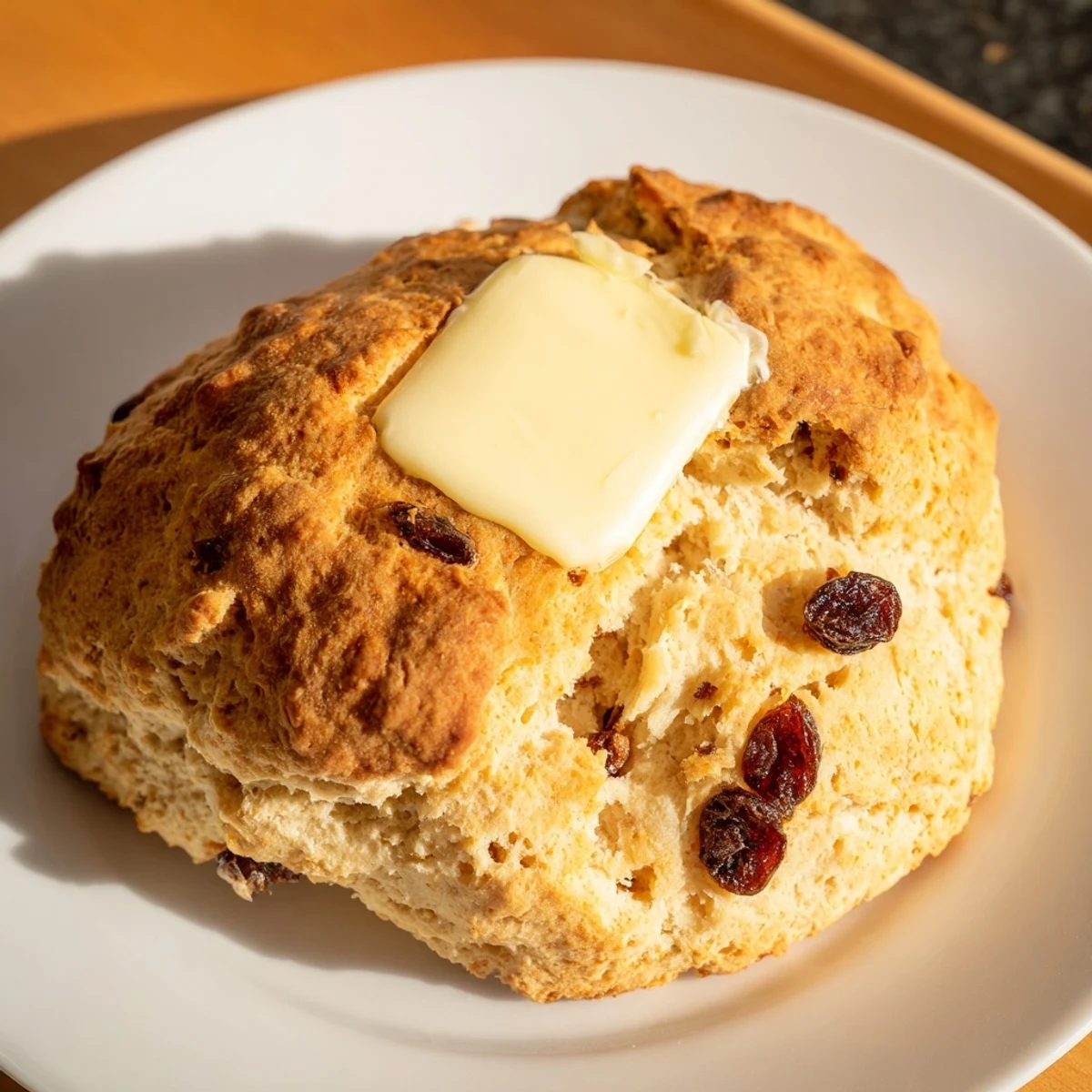 Eight rustic Irish Soda Bread Scones cooling on a wire rack, with a side of creamy butter for a classic breakfast pairing.  
