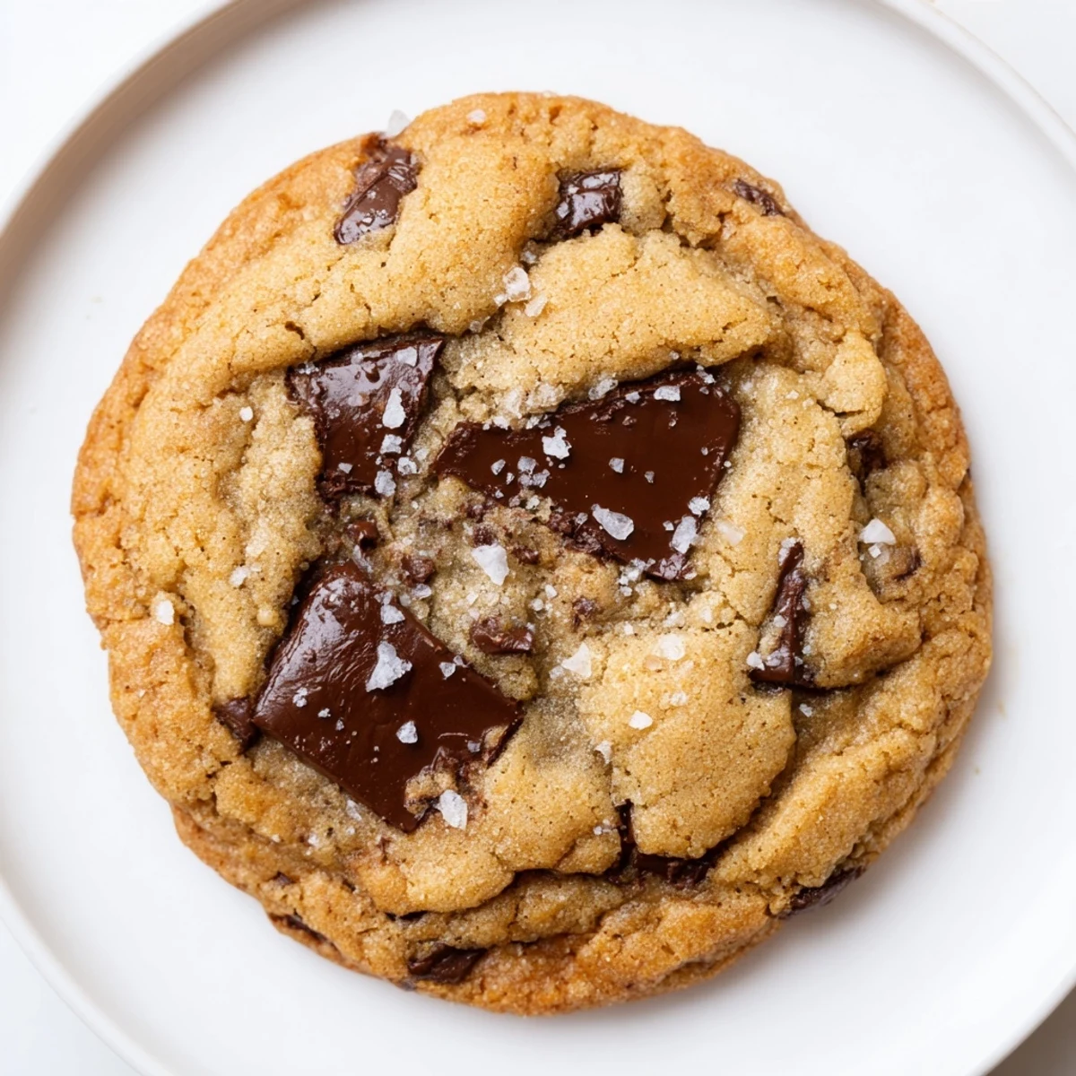 Warm Chocolate Chip Cookies with Sea Salt sit beside a glass of cold milk, creating a classic American treat for any occasion.