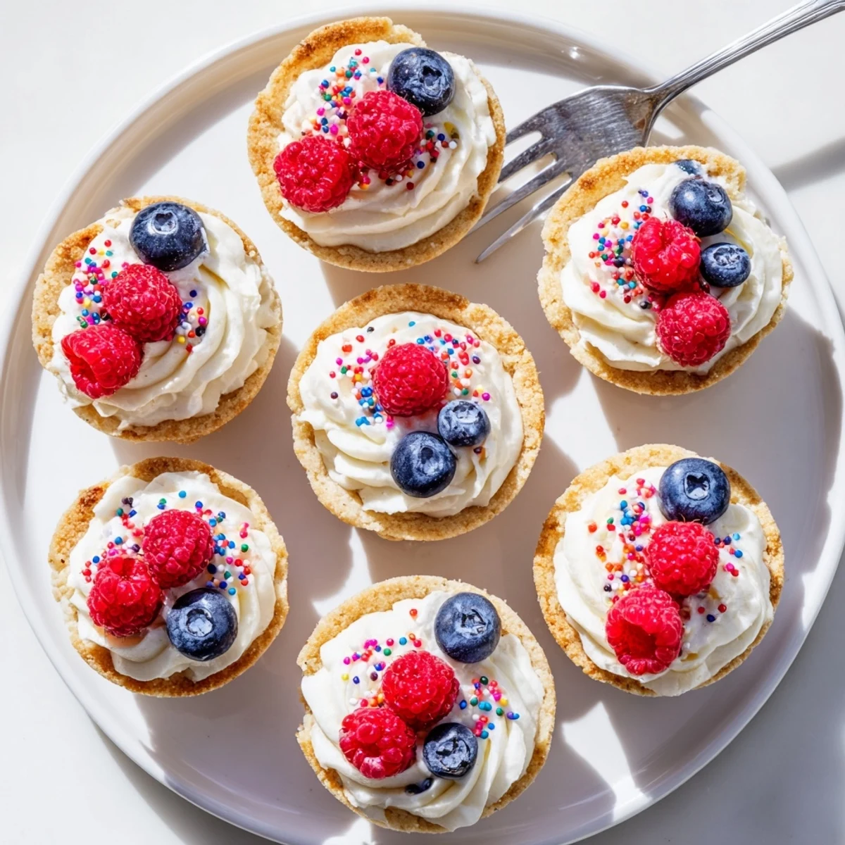 Freshly baked Sugar Cookie Cups in a muffin tin with golden edges, ready to be filled with whipped cream.