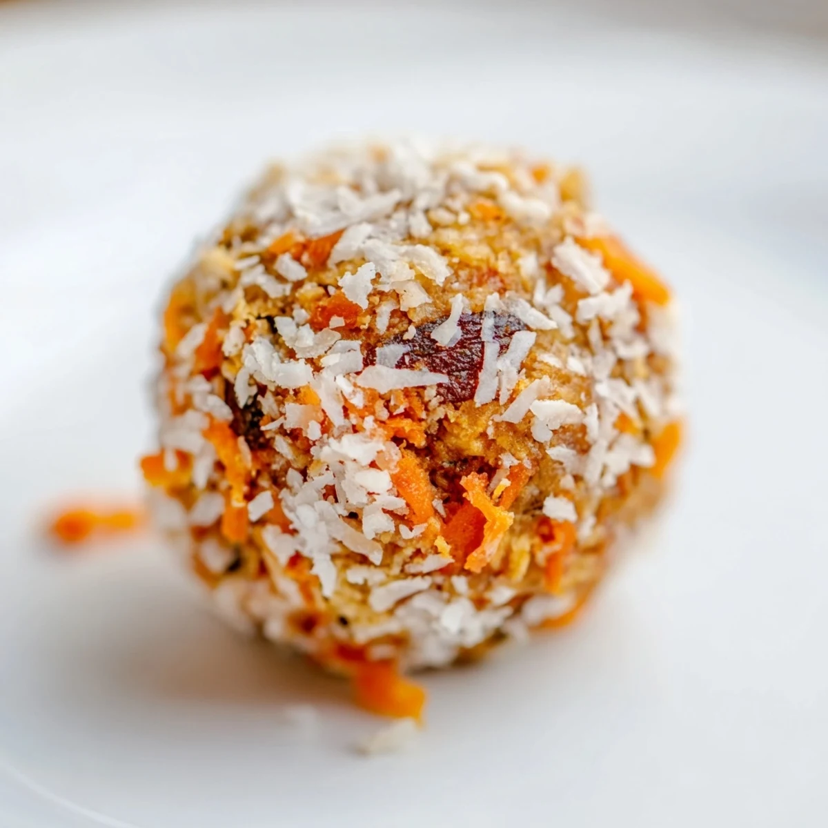 Vegan No Bake Carrot Cake Bites arranged neatly on a plate, perfect for healthy snacking.