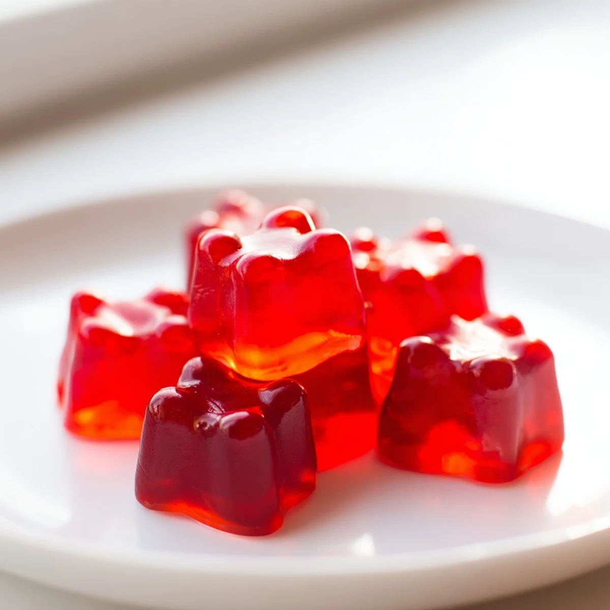 Silicone mold tray holding heart-shaped homemade strawberry gummies with natural fruit texture