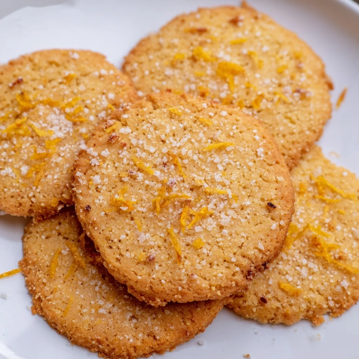 Golden brown orange clove cookies with speckled orange zest topping on white wire rack