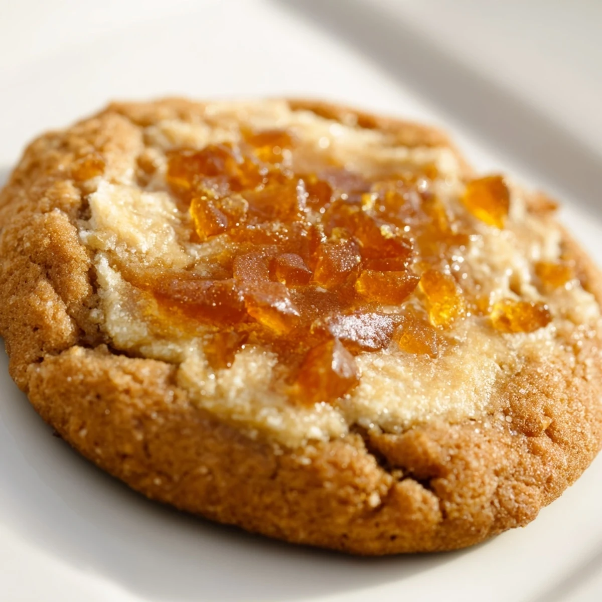 Golden Creme Brulee Cookies with crackly caramelized sugar tops and creamy vanilla centers