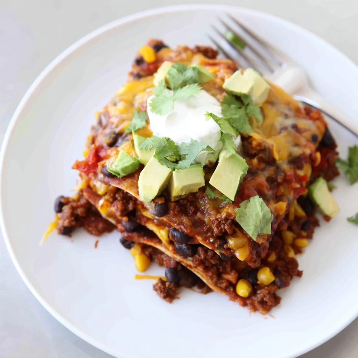 Beef Skillet Enchiladas bubbling in a skillet, melty cheese and spicy aroma