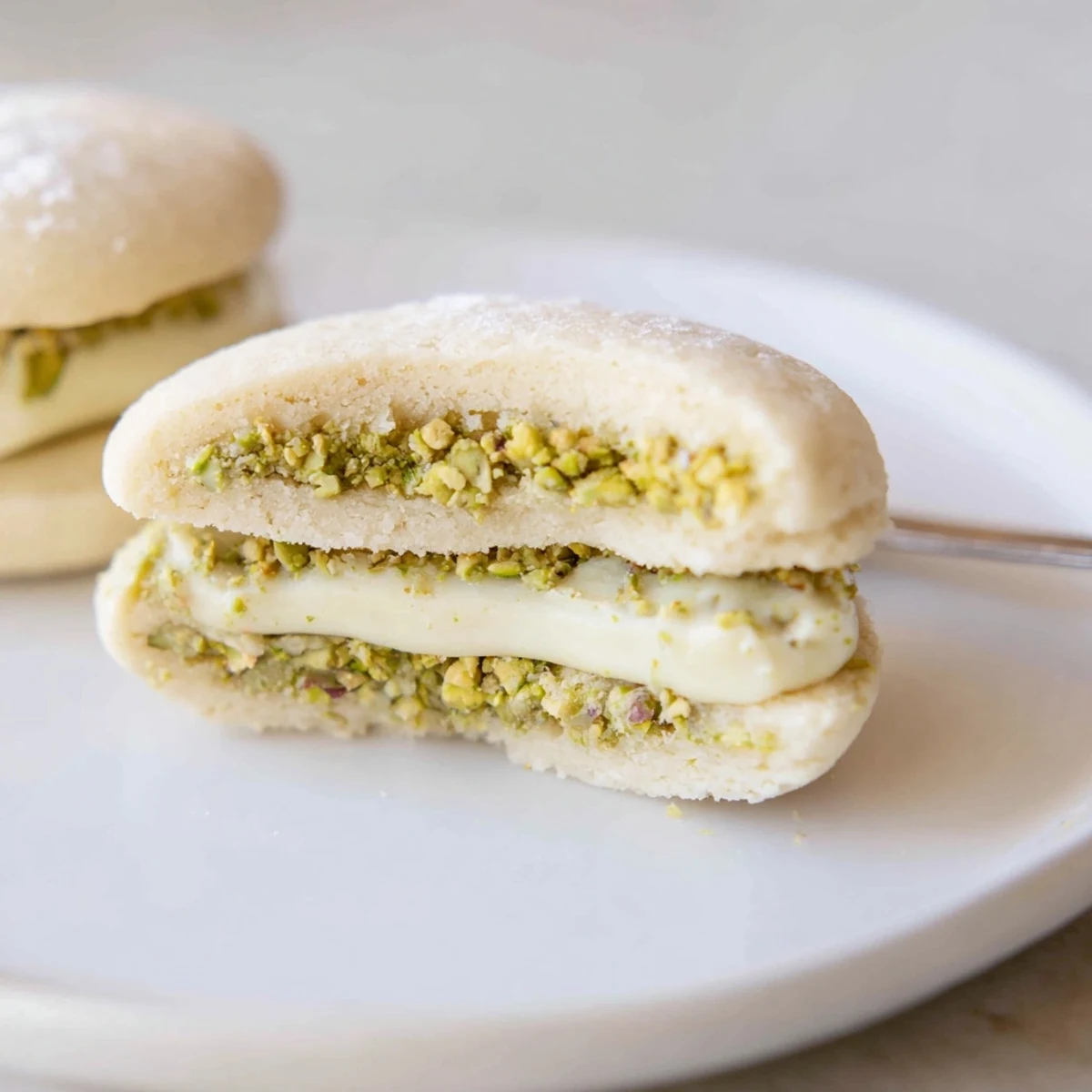 A delicate afternoon treat—Pistachio Cream Cookies Recipe paired with Earl Grey tea.