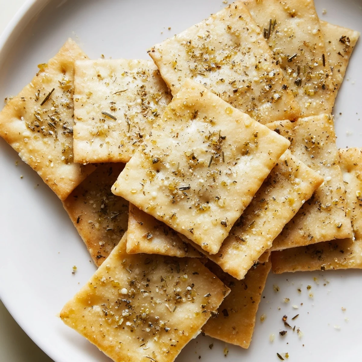 Bowl of oven-baked Dill Pickle Saltines, crunchy, savory, served for snacking