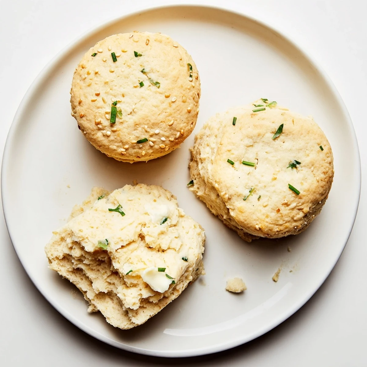 Warm Humous Scones with golden crust and tender, hummus-rich interior