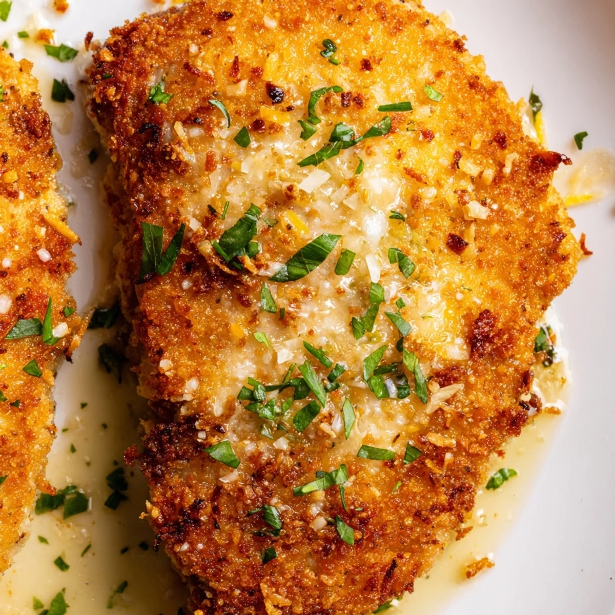 Golden crispy Lemon Chicken Romano with zesty lemon and Romano cheese coating